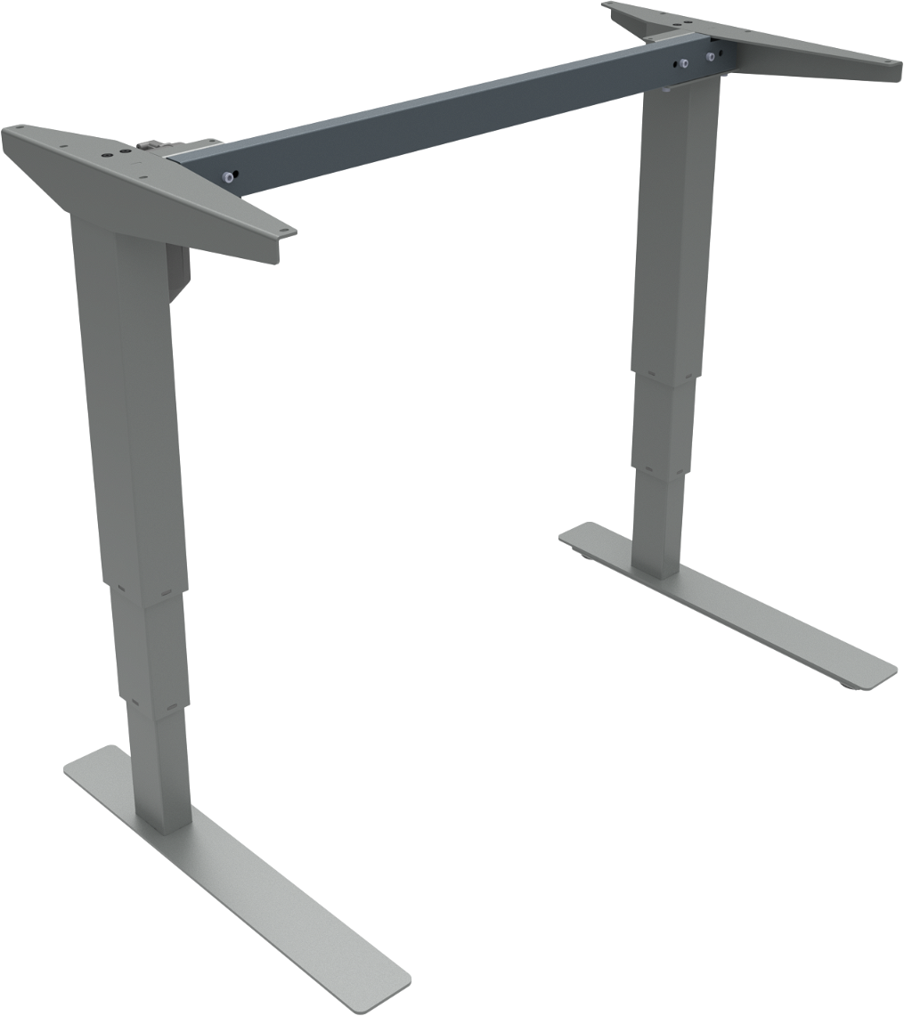 Ergonomisk Hæve- og Sænkestel i Sølv fra Zennord