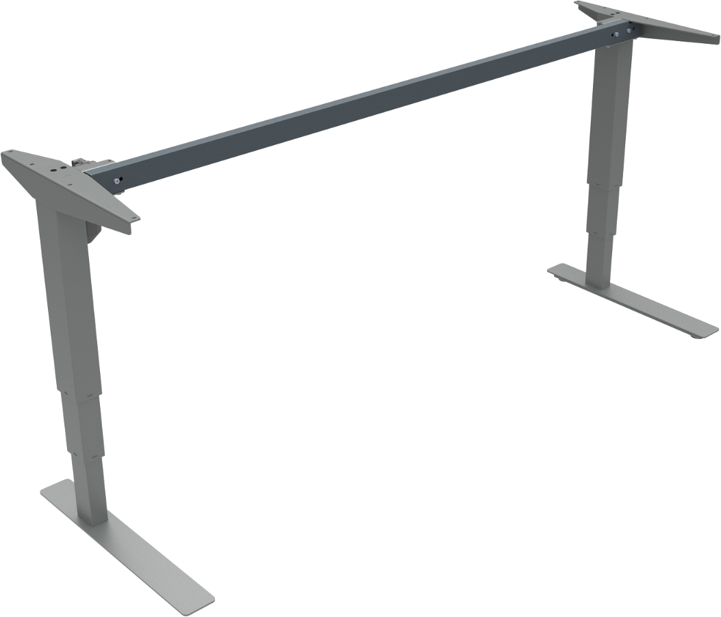Hæve- Sænkestel Ramme Zennord Versastand Metal Sølv Højdejusterbar 57-122   Open Frame