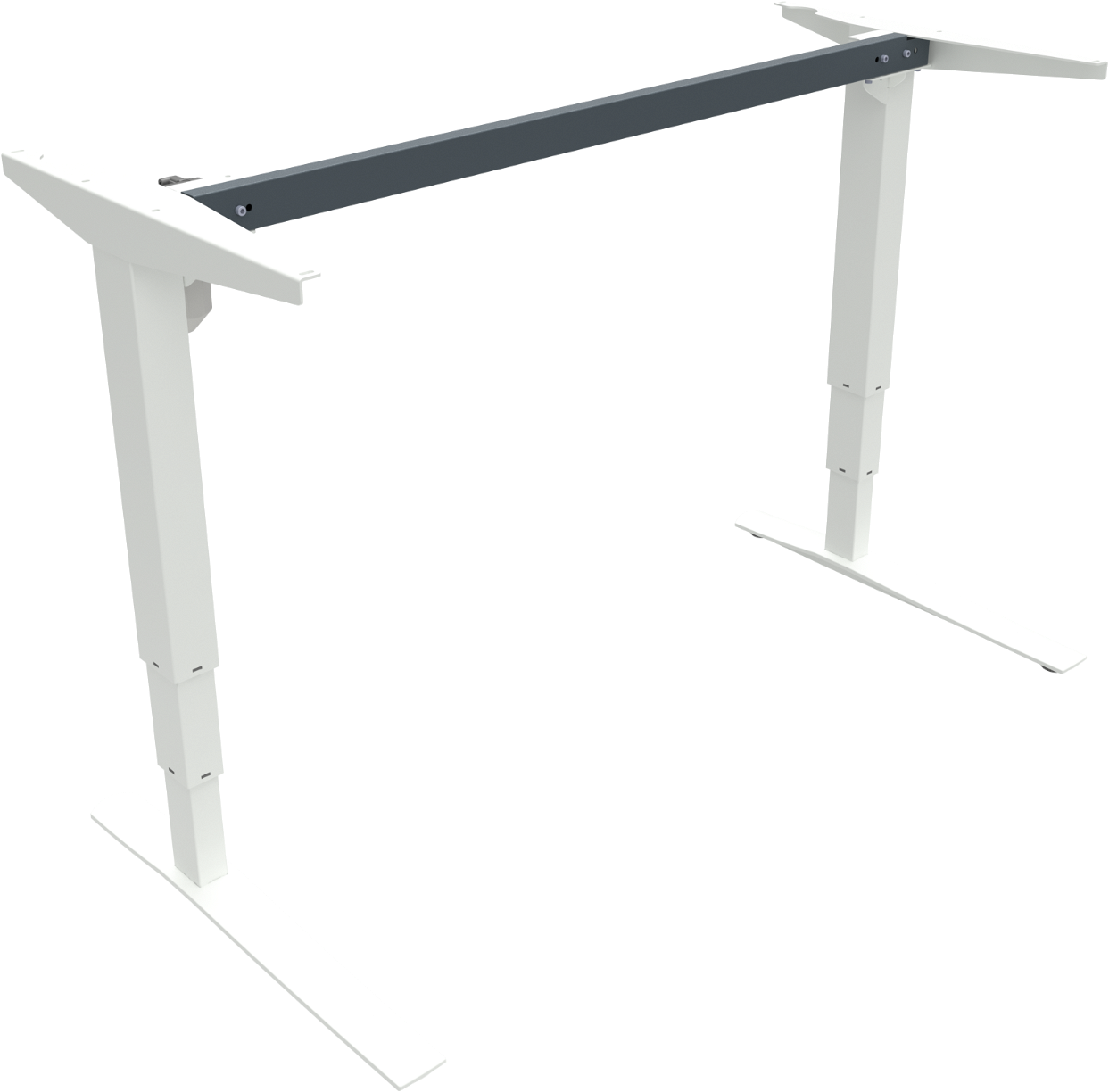 Hæve- Sænkestel Zennord Rise Rest Justerbart Metalstel 65-125   129ã 67   Hvid