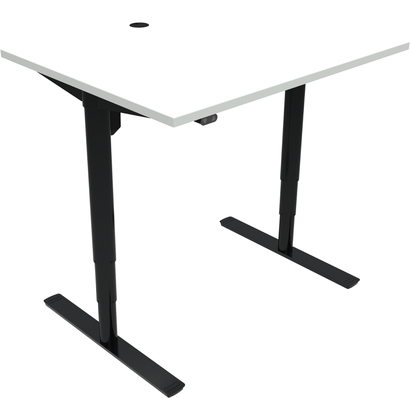 Hæve-/sænkebord Zennord Comfortzone – Elegant Hvid/Sort