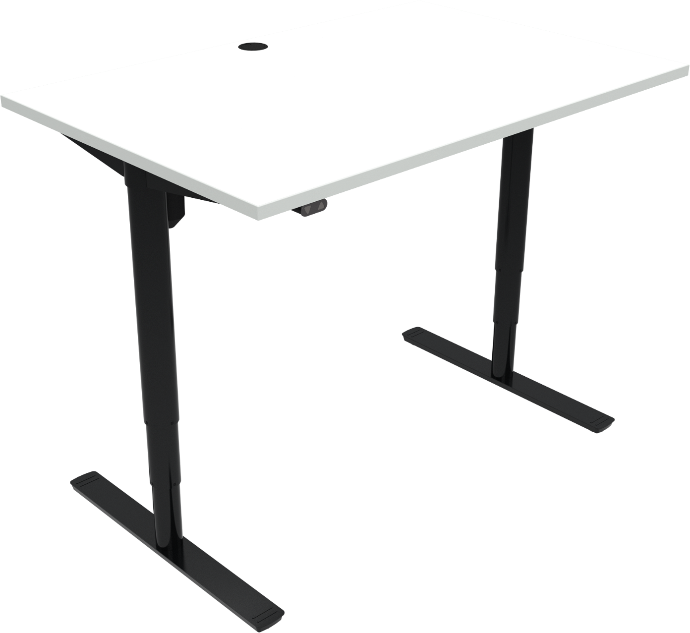 Hæve-Sænkebord Zennord Comfortzone - Firkantet Hvid/Sort