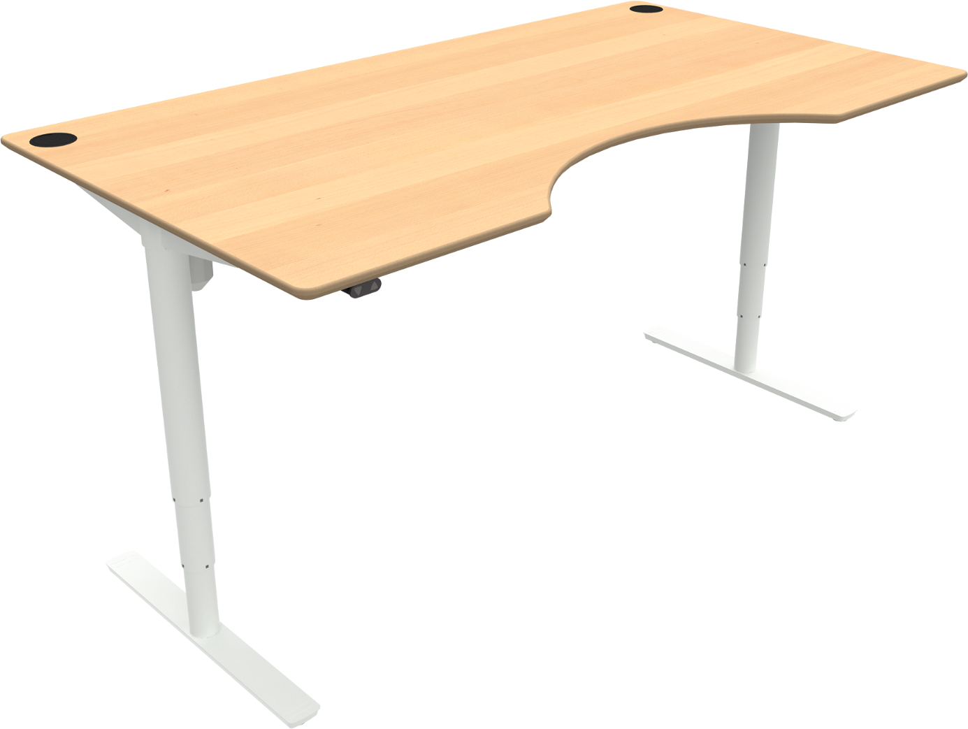 Hæve-/Sænkebord med Centerudskæring – Zennord 180 cm