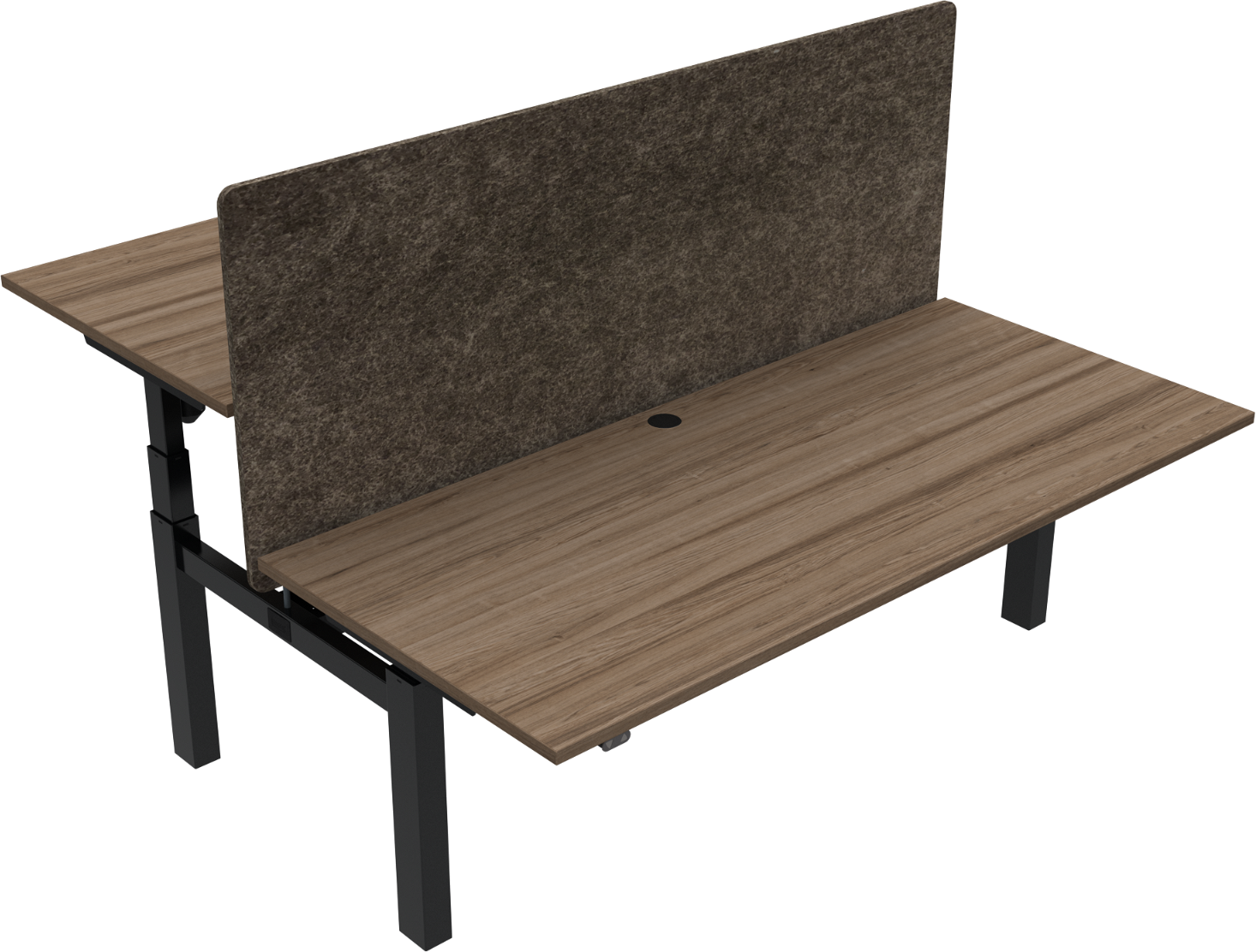 Hæve-Sænkebord Zennord Omnilift 180x80 Mørk Valnød