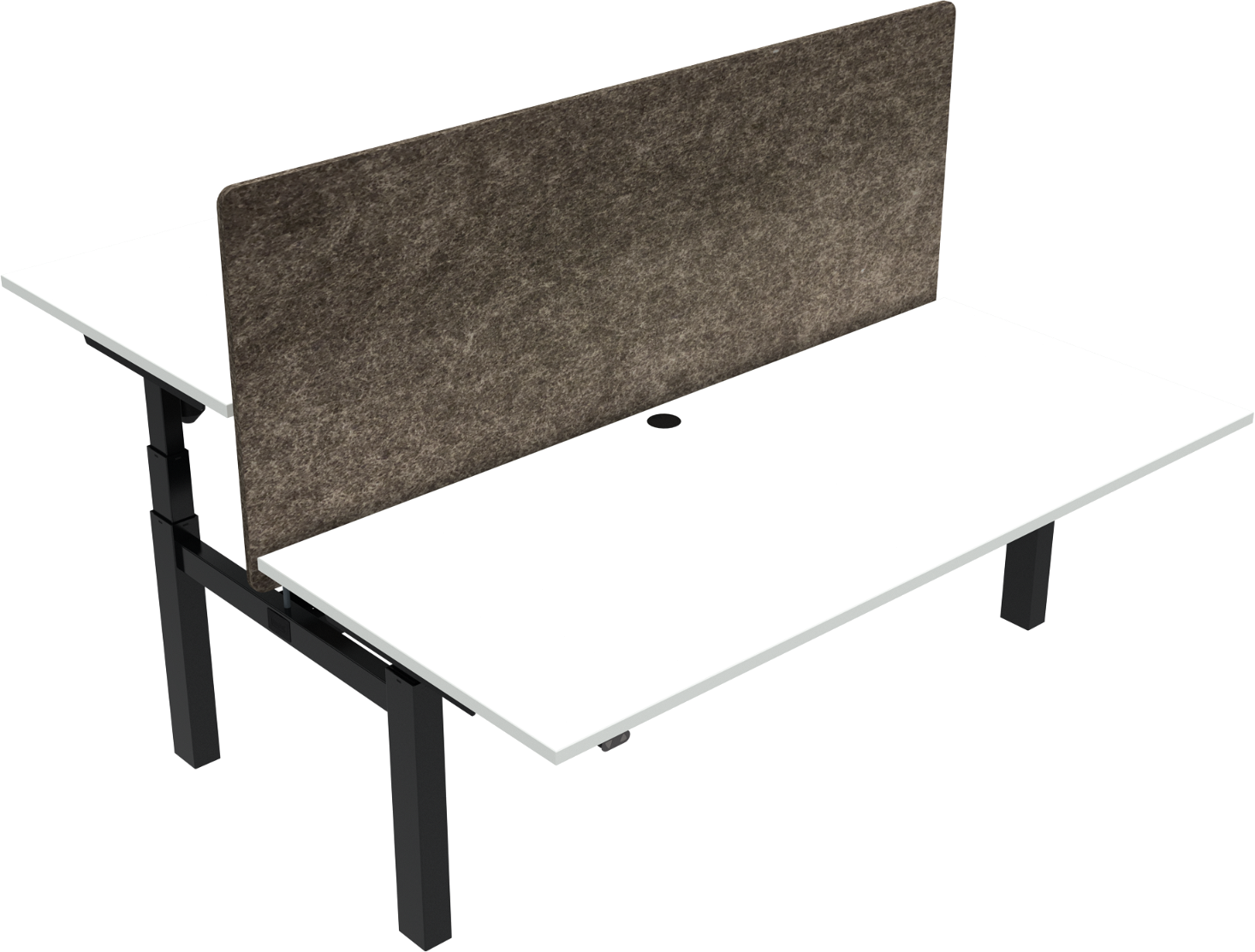 Hæve-/Sænkebord Zennord OmniLift – Hvid & Sort Design
