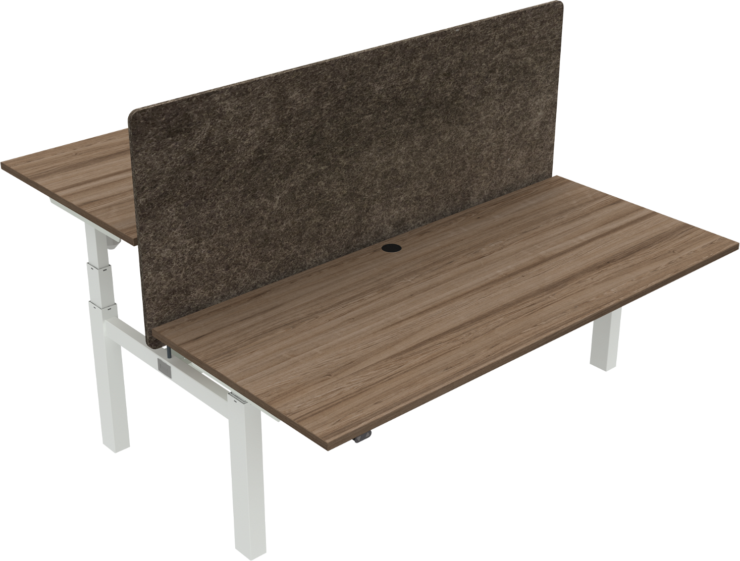Hæve-sænkebord Zennord Omnilift – Valnød & Hvid 180x80 cm