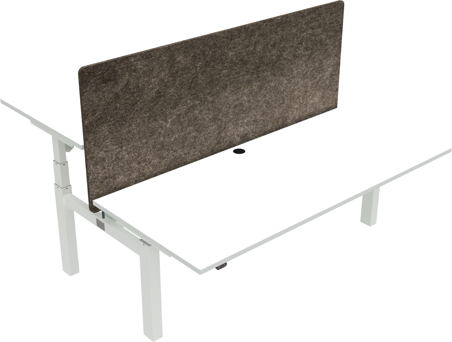 Ergonomisk Hæve-/Sænkebord Zennord Omnilift - Hvid 80x180 cm