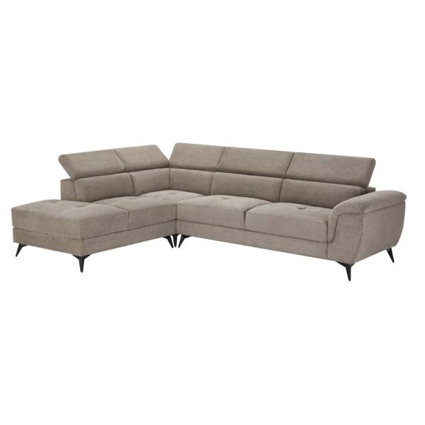 Furnhouse Betis Venstrevendt Stof Lysebrun 283x217x93cm