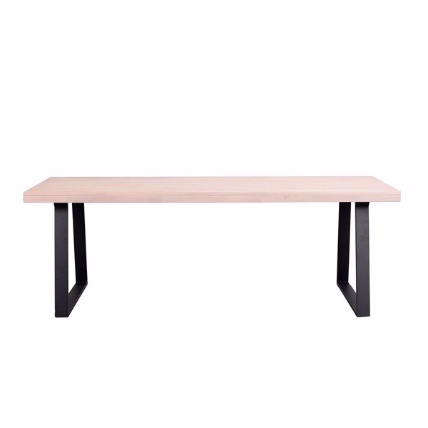 Rowico Home Brooklyn Spisebord  Hvidpigmenteret Sort   -ben  220x95 220     75     95     Møbelsalg