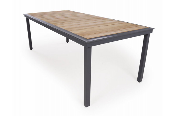 Daneline Eva Teak Havebord 102x219   Grå