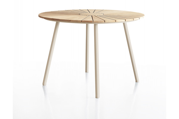 Daneline Eva Teak Havebord ø110   Latte
