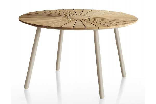 Daneline Eva Teak Havebord ø130   Latte