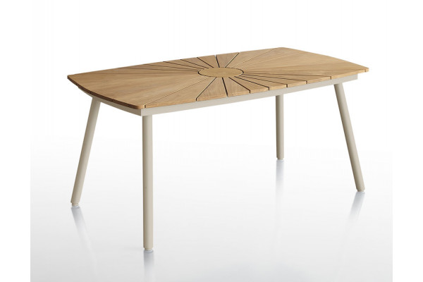 Daneline Eva Teak Ovalt Havebord 90x160   Latte