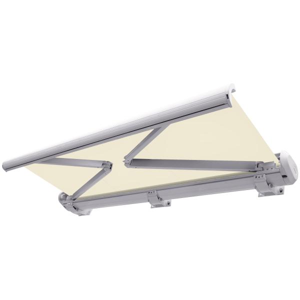 Essence Elektrisk Markise Lukket Creme Hvid 400x300cm
