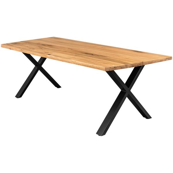 Homeville Firenze Med Krydsben Natur Sort 200x95cm