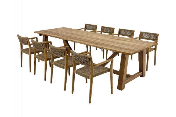 Hercules Manja Teak Havemøbelsæt     Stole 100x290