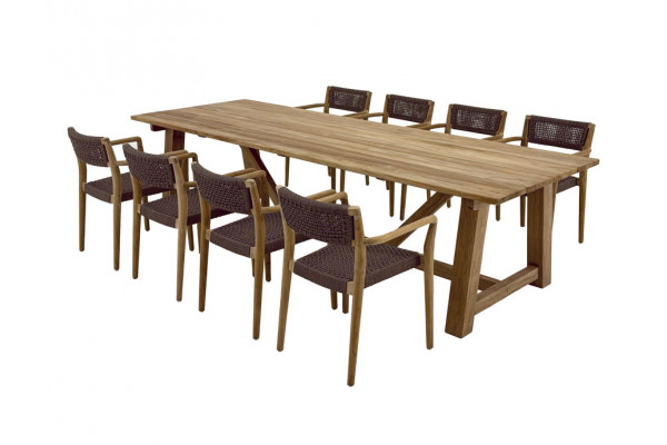 Hercules Tonka Teak Havemøbelsæt     Stole 100x290
