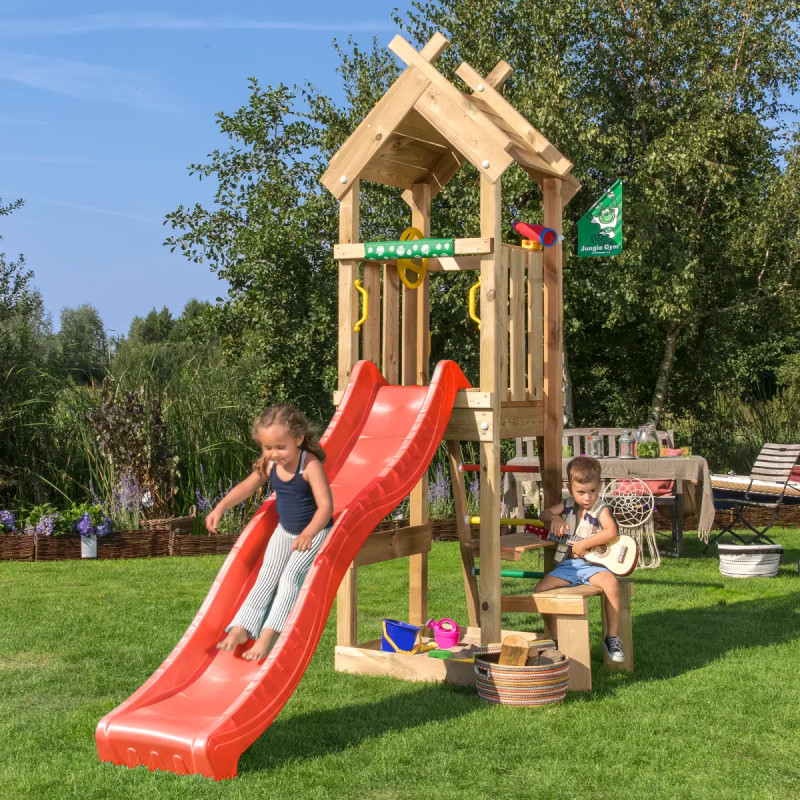 Jungle Gym Totem Legetårn 275   309   109   Med Rød Rutsjebane