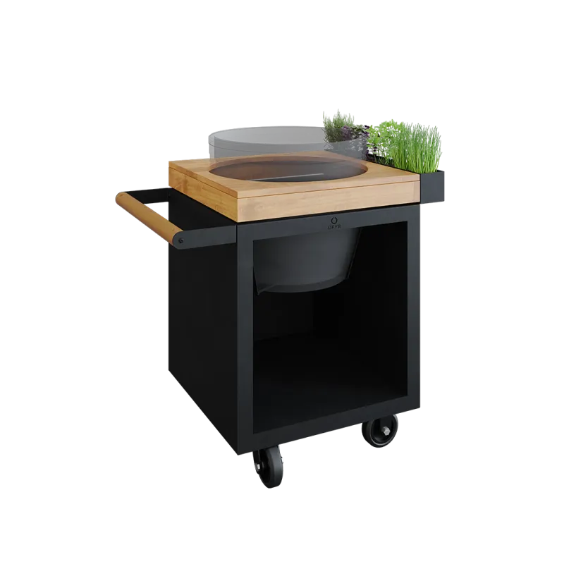 Ofyr Kamado Table Black 65 Pro Concrete