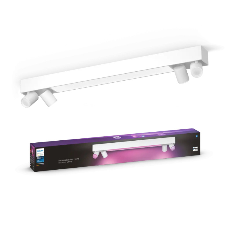 Philips Hue Centris White And Color Ambiance Aflang Loftlampe Hvid Med   Spots