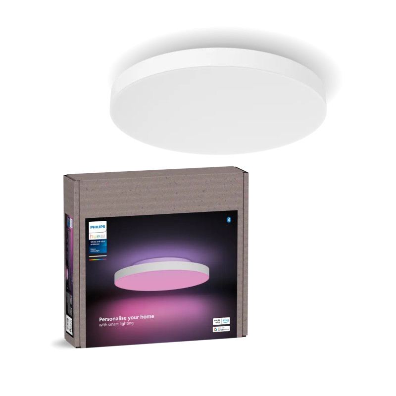 Philips Hue Datura White And Color Ambiance Rundt ø38     Led Loftpanel Lille Hvid