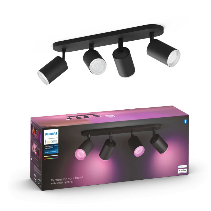 Philips Hue Fugato White And Color Ambiance Loftspot Sort Med   Spots