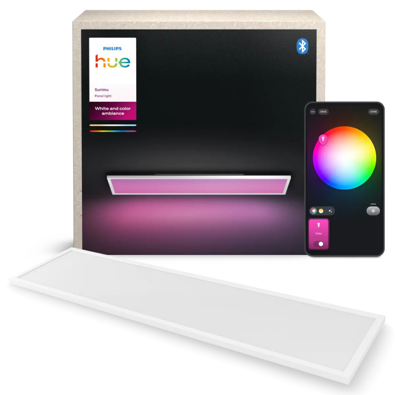 Philips Hue Surimu White And Color Ambiance Rektangulært Led Panel Hvid 30x120