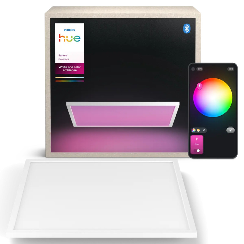 Philips Hue Surimu White And Color Ambiance Kvadratisk Led Panel Hvid 60x60