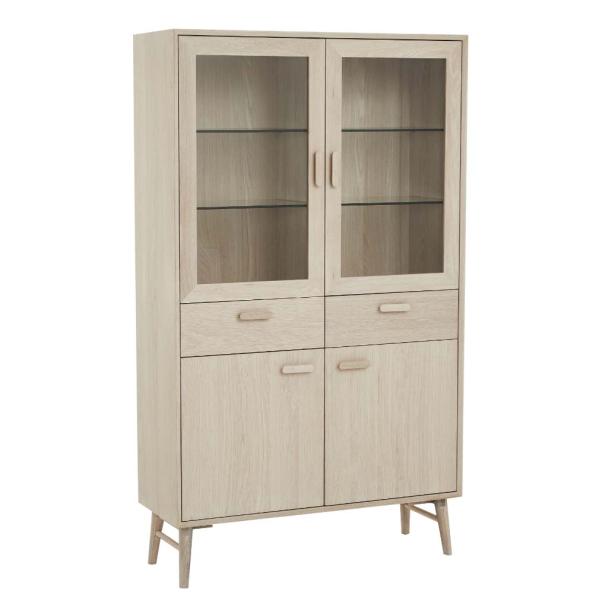 Furnhouse Porto Vitrine Egetræs Finér 110x40x187cm