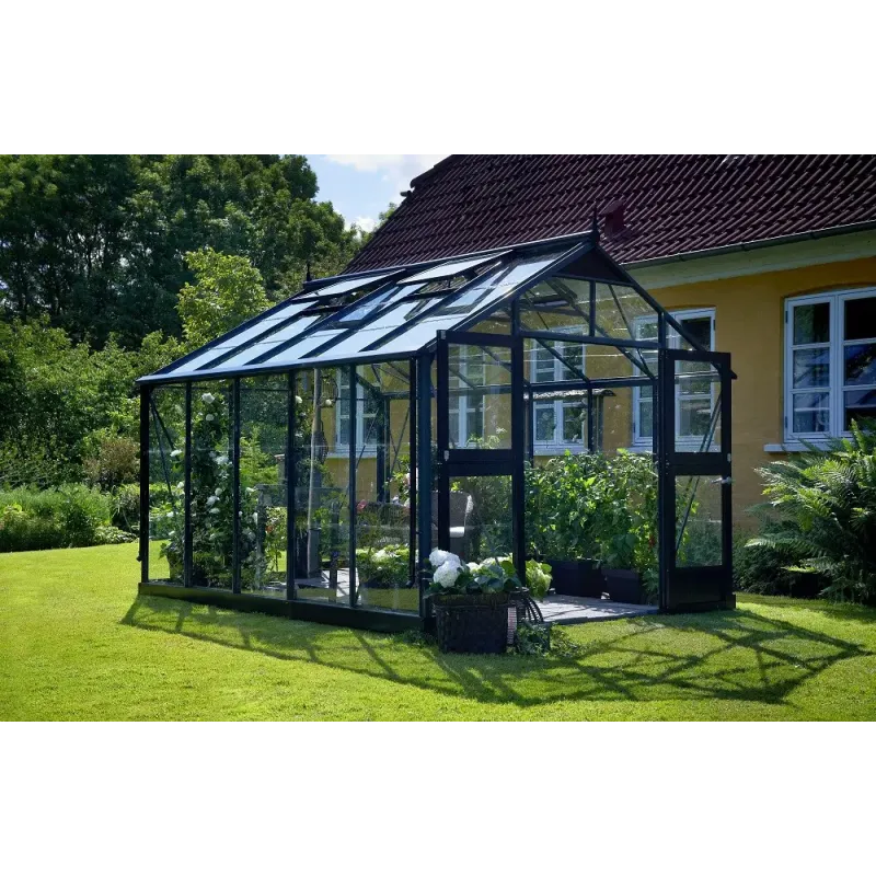 Juliana Premium 10 Drivhus i Antracitgrå Hærdet Glas
