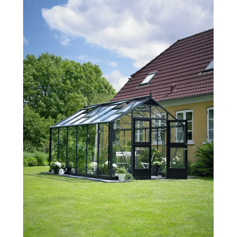 Juliana Premium Drivhus i Antracitgrå med Hærdet Glas