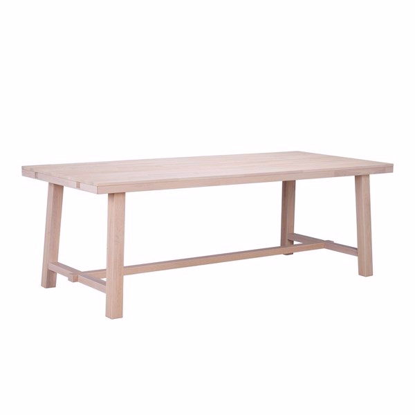 Rowico Home Brooklyn Spisebord  Hvidpigmenteret  220x95 220     75     95     Møbelsalg