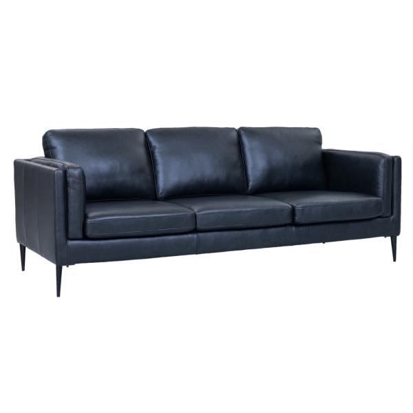 Furnhouse Valencia   Pers  Læder Sort 220x88x83cm