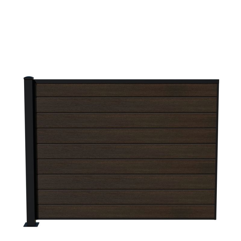 Wimex Livø Prime T140 WPC Matbrun Hegnspost med Fod