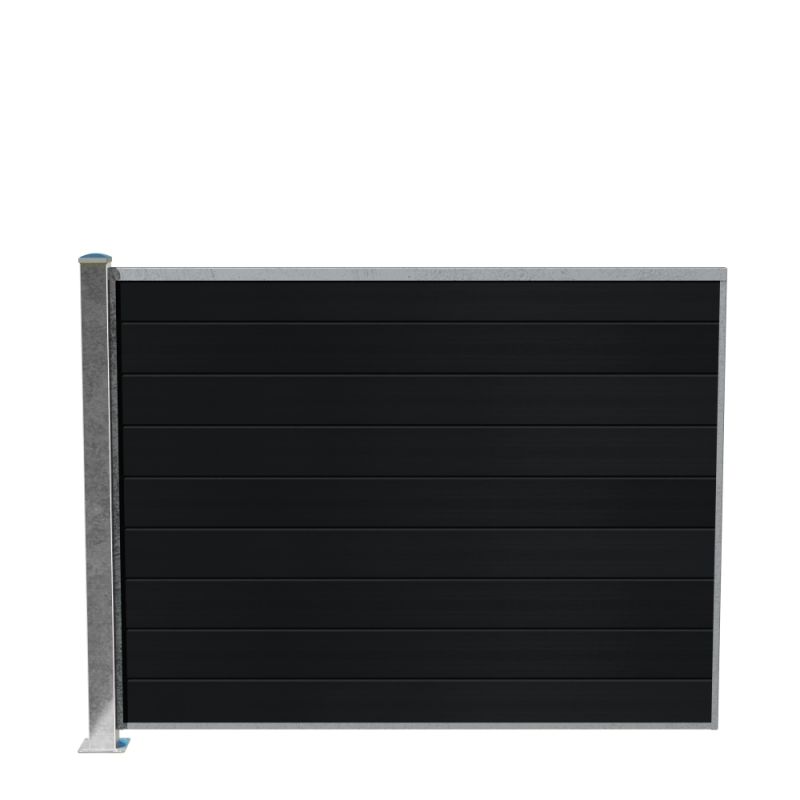 Wimex Livø Prime T140 WPC Hegn med Galv. Stolpe - Stilrent!
