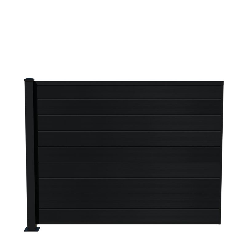 Wimex Livø Prime T140 WPC MatSort Hegnspæl med Fod