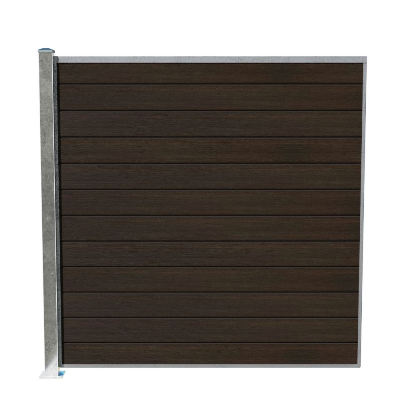Wimex Livø Prime T180 WPC Matbrun Galv. Stolpe med Fod