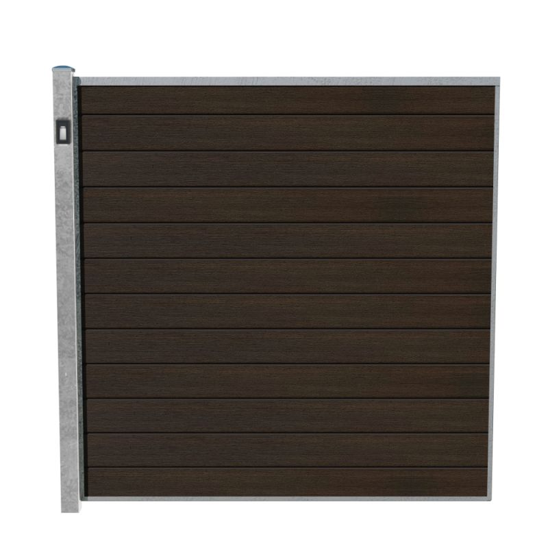 Wimex Livø Prime T180 WPC Matbrun Galv Stolpe med Lys