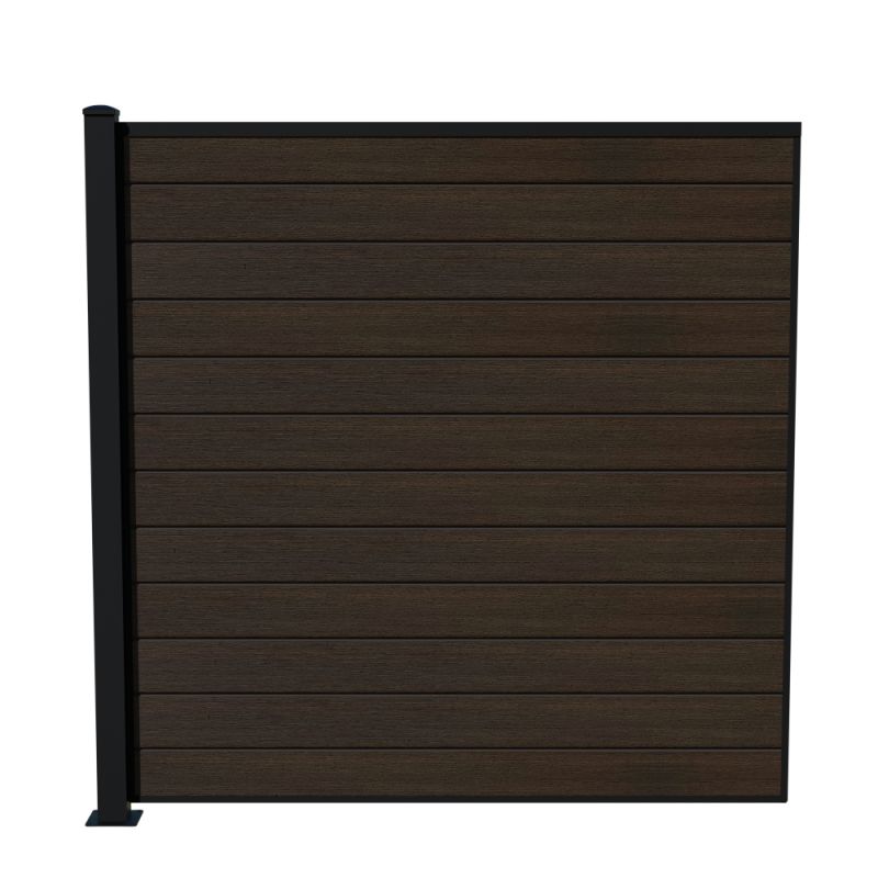 Wimex Livø Prime T180 Matbrun WPC Hegnspost med Fod