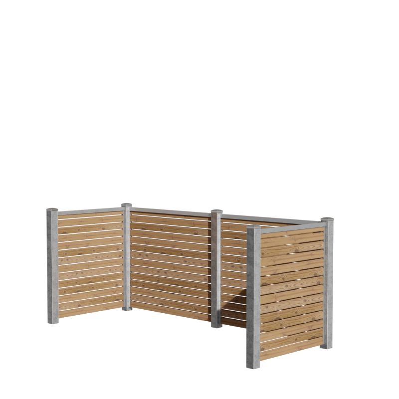 Wimex Skraldeskjul Triple Trend Classic Rombe S17 Galv