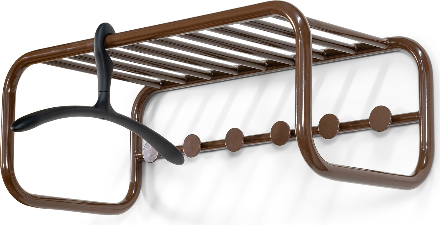 Knagerække   Hattehylde Spinder Design Retro Chokoladebrun Stål H24 8ã B72ã D35