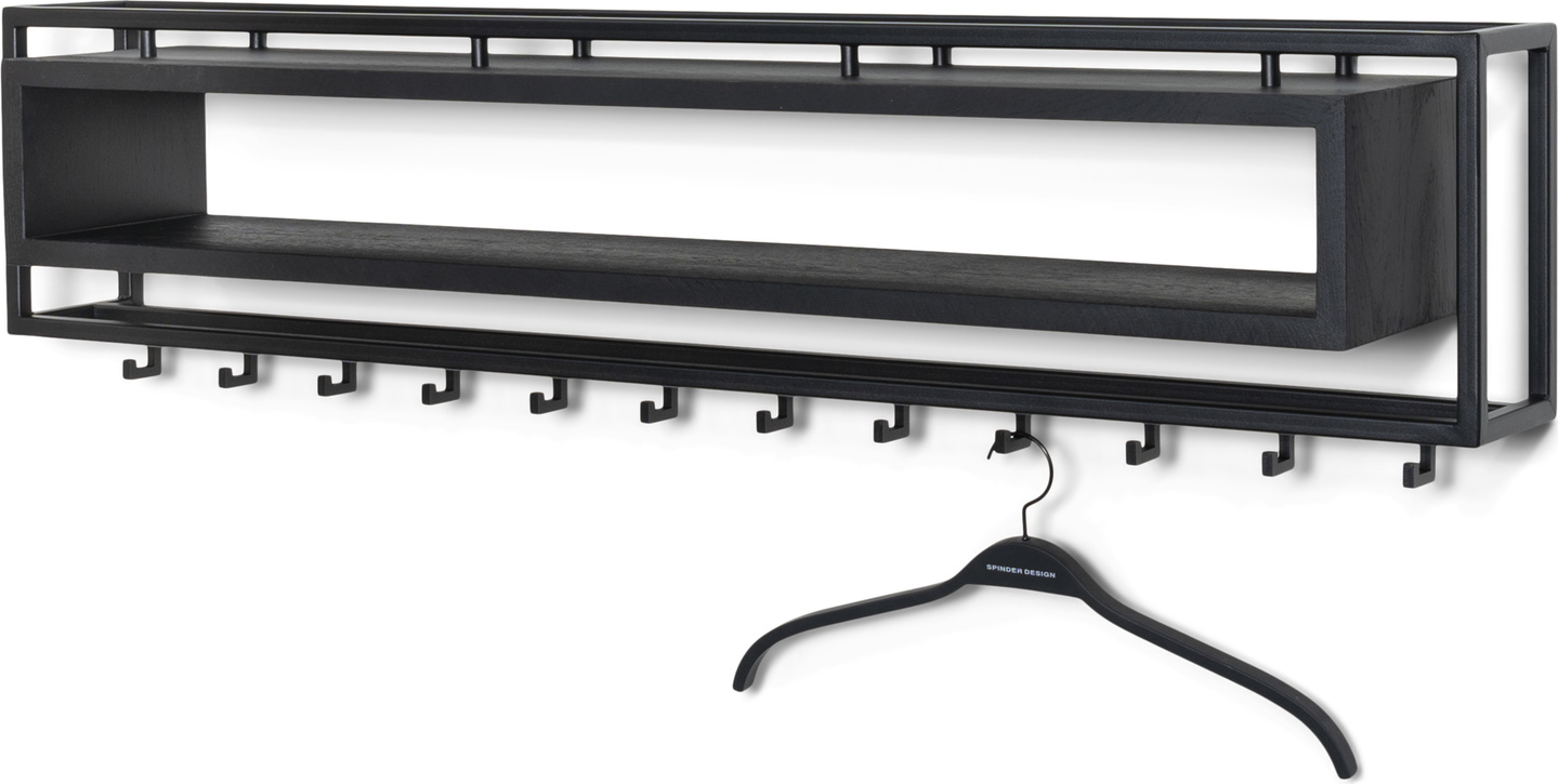 Knagerække   Hattehylde Spinder Design School Sort Stål H29 5ã B118ã D19
