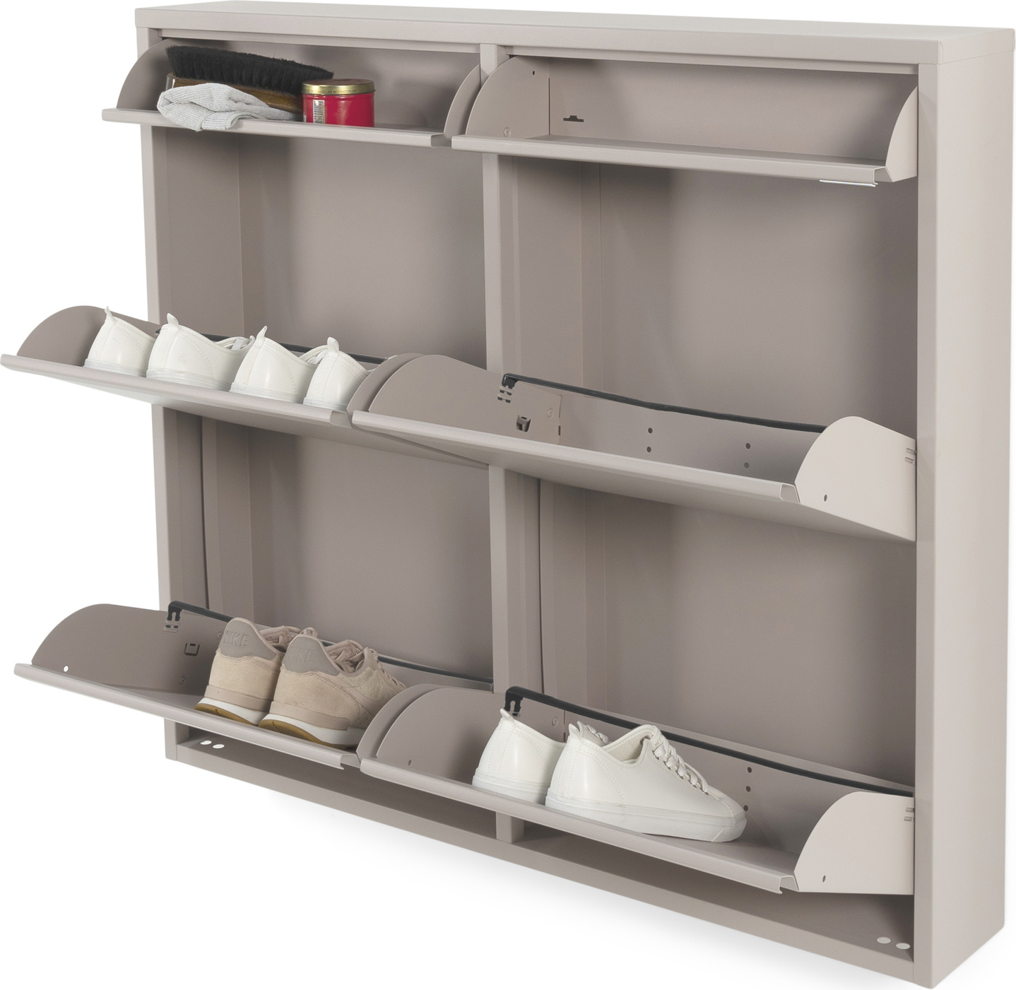 Væghængt Skoskab Spinder Design Billy   Klapdøre Taupe Pulverlakeret Stål H86ã B98ã D15