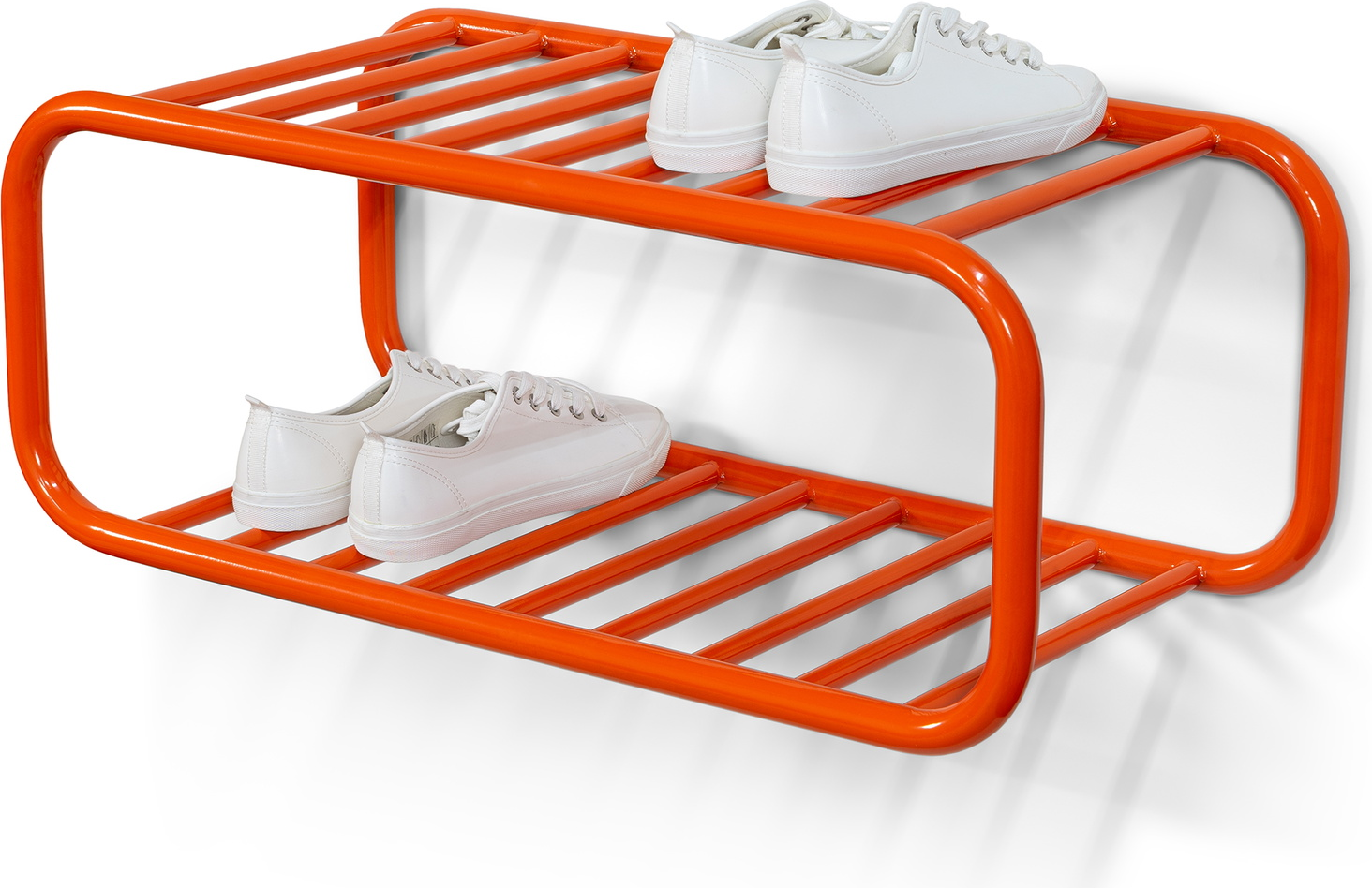 Skoreol Spinder Design Retro Vægmonteret Orange Stål H28xb72xd35