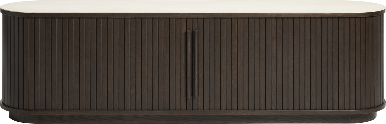 -bord Mediemøbel Nordique Design Enna  Sand Mørk Natur  Keramik   Træ  H50ã B180ã D40