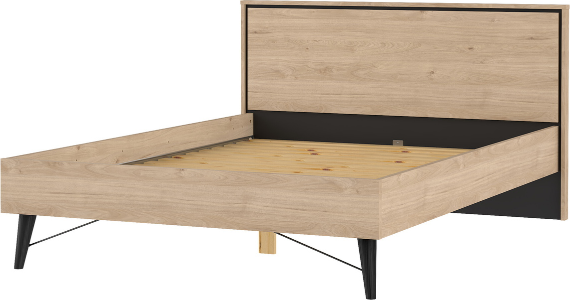 Sengeramme Sengestel Vesterholm Askø 140x200    Jackson Hickory  Spånplade  Med Lamelbund