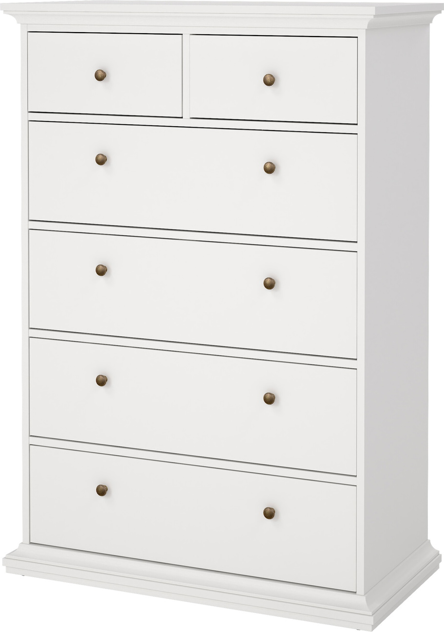 Kommode   Skuffer Vesterholm Nora  Hvid Fsc-certificeret Spånplade  H139 8xb96 2xd48