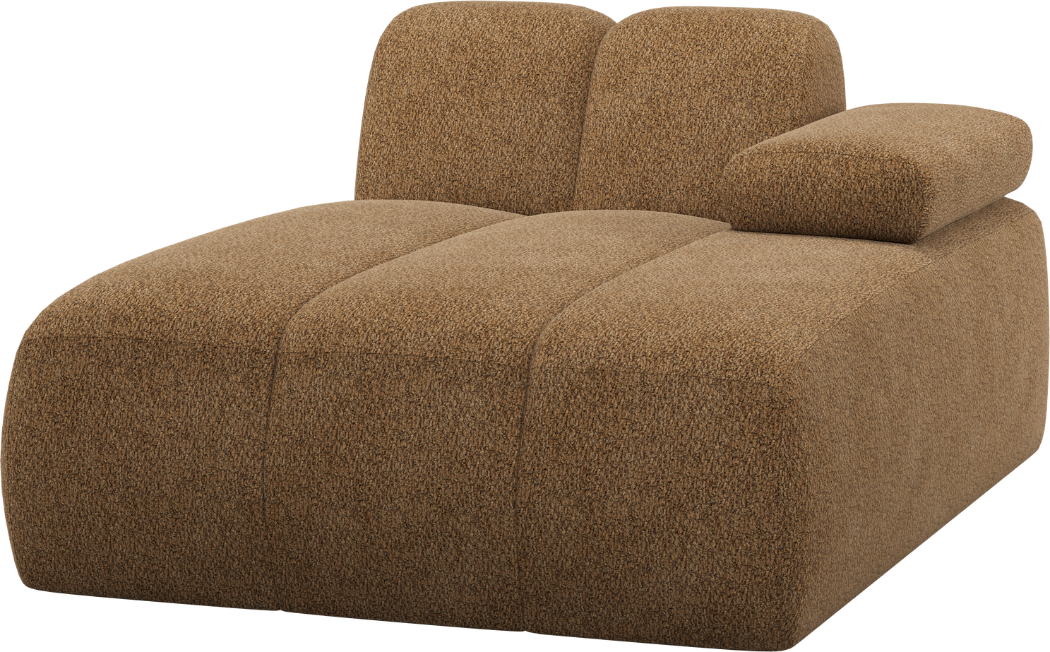 Modulsofa Woood Mojo  Chaiselong Højre  Honninggul Valley   Chenille 100  Polyester  H74   B284   D160