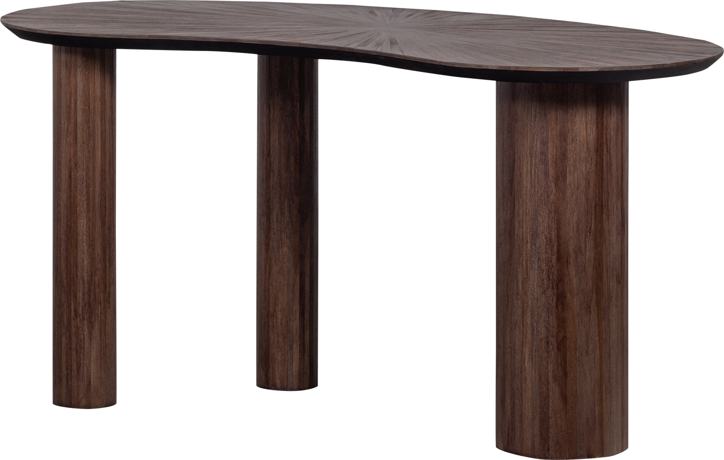 Sidebord Woood Sun   Teak  Mørkebrun Let Rødlig  150x62x76    Organisk Konsol-   Skrivebord