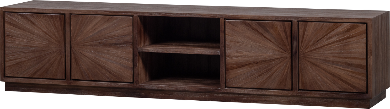 -bord Woood Sun Mediebord   Genanvendt Teak  Brun  200   Bredt