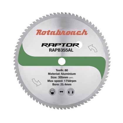 Rotabroach Raptor   Klinge 355x25   Z80